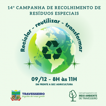Departamento de Meio Ambiente prepara a 14ª Campanha de Recolhimento de Resíduos Especiais
